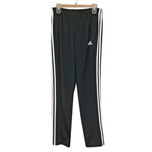 Adidas Men's Size M Primegreen Track Pants Black w/White 3-Stripes Zip Ankle